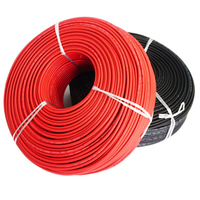 Cable Solar Fotovoltaico H1Z2Z2-K EN50618, Resistente a los Rayos UV, Doble Aislamiento XLPE, Cable Fotovoltaico Rojo y Negro DC IP67 para Panel Solar