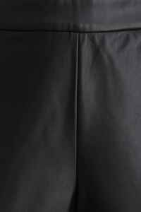 Superior Quality Designer 100% Polyester High Waist Skinny Leather Black <b>Pants</b> Closing Zip on the Side - Product Image 3