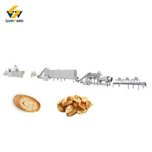 Ligne de traitement des chips et des croûtons de pain gonflés d'ingrédients à base de céréales à vente chaude Extrudeuse à double vis et séchoir multicouche - Product Image 1