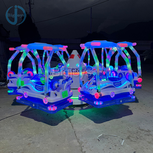 Mini equipo de juego 6 asientos Happy Plane Niños Swing Ride Token Swing Carrusel Flying Chair Ride - Product Image 4