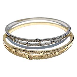 Pulsera de circonita con estrella y luna en oro y plata, microincrustada, para mujer, joyería de aniversario, pulseras unisex de moda. - Product Image 5