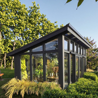 Véranda moderne 4 saisons, véranda extérieure en verre, jardin d'hiver imperméable, cadre en aluminium, maisons en verre Low-E, entrepôt, hôtel