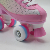 Vente chaude de haute qualité Quad patins à roulettes pour enfants professionnel extérieur patins usine en gros avec PU Double couleur roue
