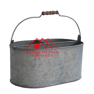 Fiestas Utensilio de granja Servir Ware Holder Galvanizado Diseño elegante Martillado a mano Utensilio de cocina Caddy - Product Image 2