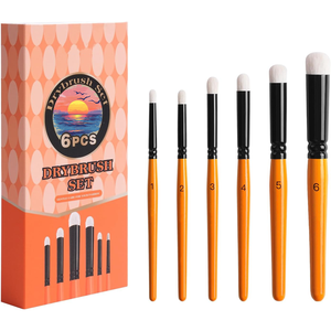 Nouvelle couleur, 6 pinceaux secs, cadeaux <span class=keywords><strong>pour</strong></span> artistes, pinceaux professionnels <span class=keywords><strong>pour</strong></span> détails, artisanat, modélisme, peinture de détails <span class=keywords><strong>pour</strong></span> miniatures, modèles, figurines - Product Image 1