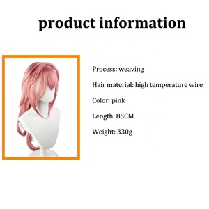 Genshin-<span class=keywords><strong>Peluca</strong></span> de cabello sintético resistente al calor para adultos, cabello largo y recto para Cosplay, <span class=keywords><strong>Yae</strong></span> <span class=keywords><strong>Miko</strong></span>, venta al por mayor - Product Image 6
