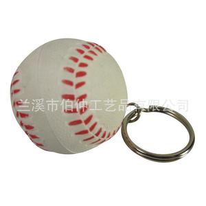 Llavero de béisbol Nbc Sports, material de PU, anillo de acero inoxidable, juguete portátil, color blanco - Product Image 4