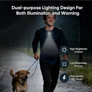 INGA Wearable for Speaker Mini Clip-on Portable Plastic Speaker <b>Light</b> Warning Lamp Built-in Mic Hands-Free Calling AirPlay - Product Image 2