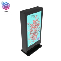 Affichage numérique Totem étanche IP65, affichage publicitaire LCD sur pied pour extérieur