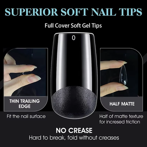 Gel para <span class=keywords><strong>uñas</strong></span> artificiales de marca privada, punta de Gel X Gelly, cobertura completa, transparente - Product Image 2