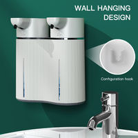 Distributeur de liquide à main pour salle de bain accessoires de douche distributeur de savon double mural en plastique