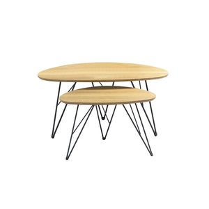 Vòng hiện đại làm tổ cà phê thiết lập của 2 Xếp chồng phòng khách giọng bảng Bàn cà phê thiết lập - Product Image 5