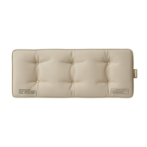 Cojín para Banco de Exterior de Tela Oxford Beige, 100% Poliéster, Acolchado, Rectangular, Extraíble y Lavable, Accesorio para Asientos de Patio - Product Image 1