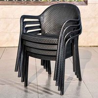 Table moderne en plastique imitation bois, imperméable, pour l'extérieur, avec structure métallique, pour patio, jardin, villa, B&B, mobilier d'extérieur