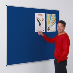 Bảng thông báo vải màu xanh với khung nhôm cảm thấy bảng thông báo pin cho lớp học sử dụng bảng tin - Product Image 4