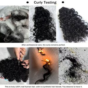 Honest Hair Factory Factory Direct Vietnamese Kinky Straight Feather Crochet Virgin Human Hair Extensions <b>Machine</b> Double Weft - Product Image 4