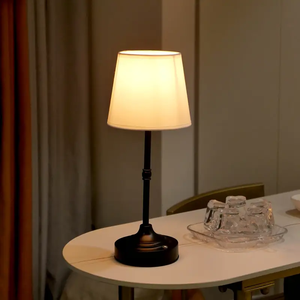 Lampu LED Portabel Besi Dekorasi Interior Modern, Warna Dapat Disesuaikan, Tanpa Kabel, Kain, Gaya Etnik, Lampu Hotel, Baterai - Product Image 3