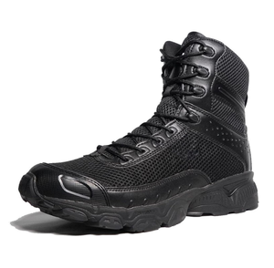 Botas Tácticas Negras Personalizadas DFA01, Botas Largas Transpirables Personalizadas, Corte Alto, Corte Medio - Product Image 3