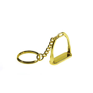 Porte-clés étrier de cheval, porte-clés en alliage de zinc avec placage. Avec anneau en O. K006 - Product Image 2