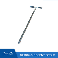 Sonde d'échantillonnage de sol en acier inoxydable de marque Decent, résistante à la rouille, avec poignée ergonomique en T, sans contamination, facile à nettoyer, prélèvement précis, 1 kg