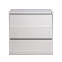 Meuble de bureau, armoire de classement avec tiroirs, avec serrure, gris clair, armoire de classement verticale en métal, 2/3/4 tiroirs pour dossiers A4