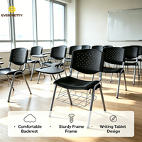 Chaise ergonomique moderne pour salle de classe et formation, avec panier en filet, pour l'écriture et le dessin, vente en gros