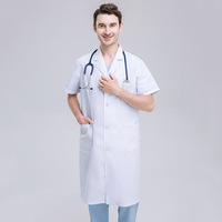 Blouse de Laboratoire Unisexe Blanche Résistante aux Acides pour Enfants, Uniforme Respirant de Médecin, Blouse de Laboratoire avec Logo Personnalisé, Ensemble de Tenues Médicales Respirantes pour Hommes et Femmes