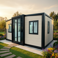 Maison conteneur pliable et extensible de 40 pieds avec 3 chambres, étanche, isolée, insonorisée, résistante aux ouragans, villa à vendre