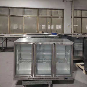 Refrigerador <span class=keywords><strong>Horizontal</strong></span> Retro para Latas de Cerveza, 300L, Acero Inoxidable, Enfriamiento por Aire, 3 Puertas, Pantalla de Temperatura 0-10 - Product Image 2