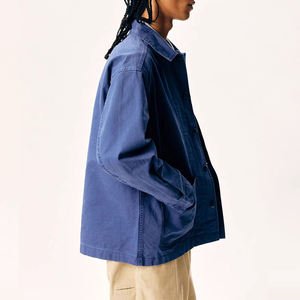 Giacca Vintage in Twill di Cotone OEM per Uomo, Abbigliamento da Lavoro Francese con Decorazione a Bottoni, Traspirante, Taglie Forti per la <span class=keywords><strong>Stagione</strong></span> Autunnale - Product Image 3