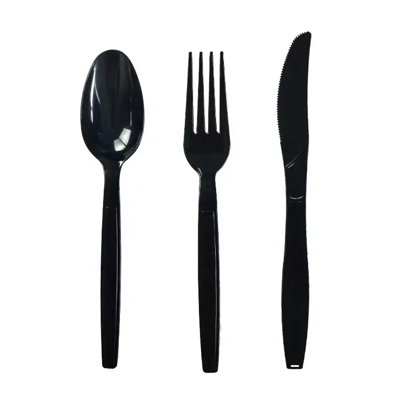 Wholesale Disposable Plastic Cutlery Set restaurant tableware to go lunch Plastic PP PS Spoon Fork knife