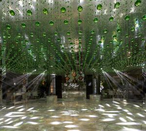 AnnieLu <span class=keywords><strong>D</strong></span>écoration de mariage <span class=keywords><strong>cristal</strong></span> vert clair perles de <span class=keywords><strong>verre</strong></span> guirlande <span class=keywords><strong>cristal</strong></span> suspendu arc perlé rideau - Product Image 3