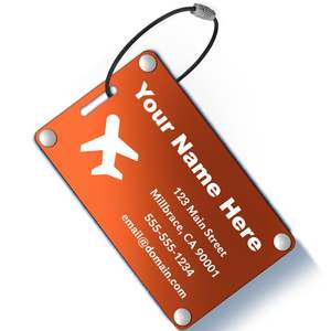Custom Personalized Metal <b>Luggage</b> Tags & Labels-Water Resistant Durable Custom Color & Size - Product Image 2