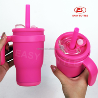Vente en gros de gobelets de voyage personnalisés de 14 oz et 18 oz pour enfants, avec poignée portable, gobelet à sublimation, gobelet en acier inoxydable, anti-fuite