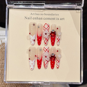 Diseño 701-800, Uñas Postizas de Gel Hechas a Mano, Uñas Artificiales de Salón, Uñas Francesas de Gel, Uñas a Presión - Product Image 6