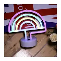 2022 vendita calda Desktop Home Party Decor Rainbow LED Neon Light Sign lampada da scrivania con supporto Base per scrivania