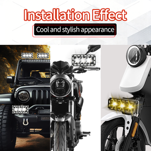 ไฟสปอร์ตไลท์ LED 3 เลนส์ คุณภาพสูง แบบวงแหวน RGB สองสี สำหรับมอเตอร์ไซค์ ไฟตัดหมอก กันน้ำ สำหรับรถยนต์ SUV ATV รุ่น MO-232 รับประกัน 2 ปี - Product Image 5