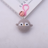 Mini animaux Crochet porte-clés à la main en peluche porte-clés jouets avec chien lapin cochon ours crochet porte-clés