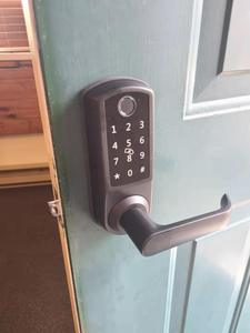Serrure de porte numérique à empreintes digitales anti-espionnage avec application TTLock 5 en 1 pour la maison/<span class=keywords><strong>Airbnb</strong></span>/appartement - Product Image 4