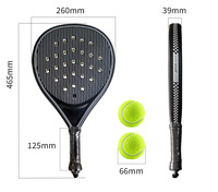Raquette de tennis/padel en carbone avec logo personnalisé en forme de diamant/goutte d'eau/rond, design personnalisé