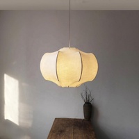 Lampe suspendue en tissu à pétales de fleurs Wabi Sabi, style Japandi, en soie artificielle, faite à la main