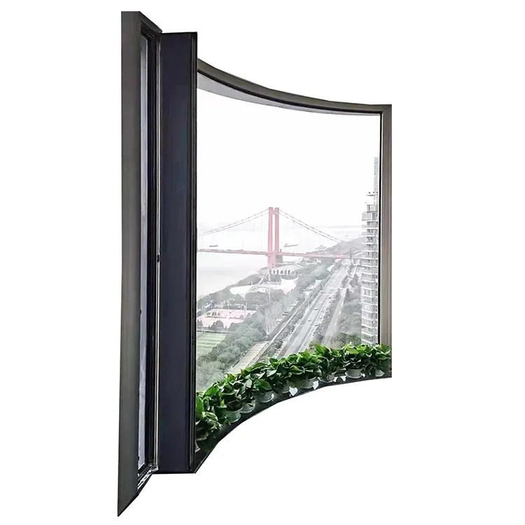 Inffiny Luxury Glass Office Building Hotel Panoramic Broad View Fixed Aluminum Window for House