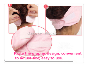 Diademas Personalizadas al por Mayor con Logotipo, Diademas de Tela de Poliéster y Microfibra para Mujer, Ideales para Deportes, <span class=keywords><strong>Lavado</strong></span> Facial y Spa - Product Image 6