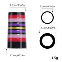 Usine en gros personnalisé coloré Oem fer bois accessoires multi-anneau haute qualité en plastique noir 0370 clubs de golf viroles