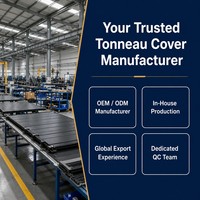 Couverture de benne rigide pliable en alliage d'aluminium avec panneaux ABS noir mat