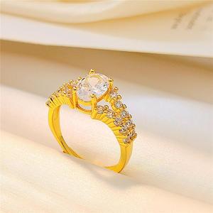 Anello Aperto Regolabile con Quattro Punte e Pietra Colorata, Anello Decorativo da Dito per Donne - Product Image 5