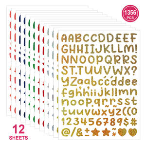 Autocollants <span class=keywords><strong>lettres</strong></span> brillants <span class=keywords><strong>de</strong></span> 0,5 pouce, série Sands, cadeau d'anniversaire, carte <span class=keywords><strong>de</strong></span> vœux DIY, carte Goo, carnet <span class=keywords><strong>de</strong></span> notes - Product Image 1