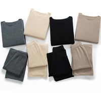 Ensemble décontracté pour femme en cachemire pur tricoté, pull chaud au crochet et pantalon long, deux pièces amples pour le bureau, hiver et automne
