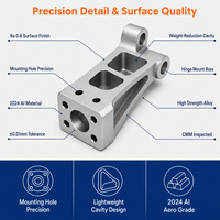 Pièce de structure de montage d'armature de drone en aluminium 2024 usinée sur mesure par CNC pour plateforme aérienne UAV