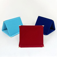 Assiette de velours rouge bleu turquoise vierge Plaque de certificat de velours pliable MH-J0820 de récompense
